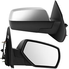 Pair Power Heated Manual Fold Mirrors For 2014-2017 Chevy Silverado GMC Sierra picture
