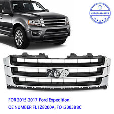 For 2015 2016 2017 Ford Expedition FL1Z8200A Front Upper Grille Grill Chrome  picture