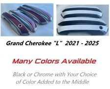 Custom Black OR Chrome Door Handle Covers 2021-2025 Grand Cherokee L PICK COLOR picture