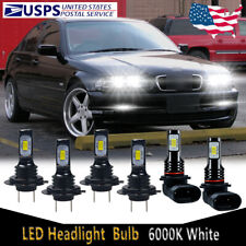 For BMW 323i 1999-2000 - 6X LED Headlights Bulbs High Low Beam + Fog Lights HKB picture