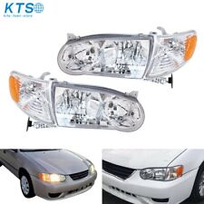 Fit For 2001-2002 Toyota Corolla Headlights w/Corner Signal Lamp Right&Left Side picture