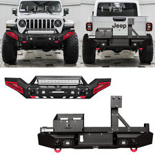 For 2020-2024 Jeep Gladiator JT Front Rear Bumper with Spare Tire Rack picture
