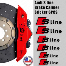 Audi S line Sport Car Wheels Brake Caliper Sticker Decal Logo Decoration Black picture