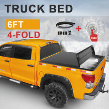 6ft Tonneau Cover Truck Bed 4-Fold For 2015-2023 Chevy Colorado GMC Canyon w/LED picture