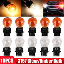 10X 3157 Tail Brake Stop Reverse Parking Turn Signal Light Bulbs Clear & Amber picture