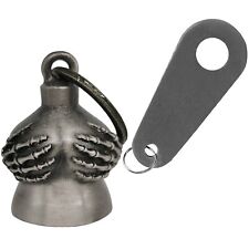 Motorcycle Biker Bell W/ Motorcycle Bell Hanger, Motorcycle Accessories, Silver picture