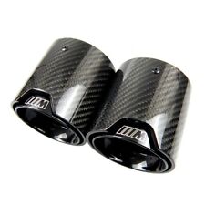 Bmw M5 F90 M logo 2018+, black coated glossy Carbon fiber exhaust tips set of 4 picture