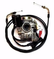 PERFORMANCE CARBURETOR AND THROTTLE CABLE GY6 50 50CC SCOOTER MOPED ROKETA SUNL picture