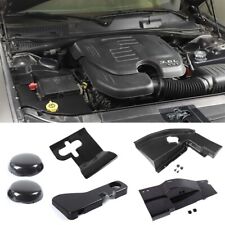 6x Carbon Engine Hood Tanks Cover Bezel Accessories Kit for Dodge Charger 2011+ picture