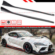 FOR 20-24 TOYOTA SUPRA A90 A91 MK5 VRS STYLE CARBON FIBER SIDE SKIRT EXTENSIONS picture