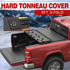 5FT 3-Fold Hard Truck Bed Tonneau Cover For 2005-2023 Nissan Frontier Waterproof picture