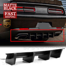 For Dodge Challenger R/T SRT SXT 2015-2022 Matte Black Rear Bumper Diffuser Fins picture