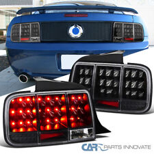 [Sequential LED] Fits 05-09 Ford Mustang Taillights Brake Lamps+Turn Sig (Black) picture