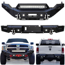 For 2013-2018 Dodge RAM 1500 Front or Rear Bumper with LED Lights and D-Rings picture