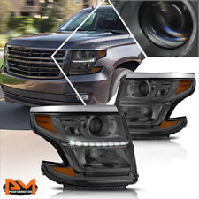 For 15-20 Chevy Suburban/Tahoe LED DRL Projector Headlight/Lamps Smoked/Amber picture