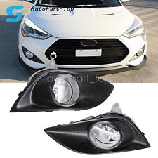 Fits Hyundai Veloster Turbo 2013-2016 Fog Lamp With Black Cover Left Right Side picture