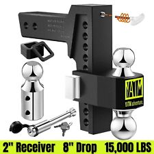 YATM Trailer Hitch Fits 2 Inch Receiver, 8 Inch Adjustable Drop Hitch, 15000LBS picture