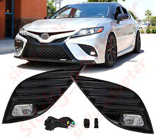 Pair LED Bumper Fog Lights Kit W/Switch For 2018-2020 Toyota Camry Hybrid SE XSE picture
