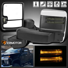 Fits 2020-2024 Silverado 2500HD 3500HD Power Heated Tow Mirrors+Smoke LED+Blind picture
