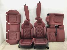 2013-2017 AUDI S6 FRONT REAR SEAT SET RED QUILTED LEATHER HEATED OEM 2016 2015 picture