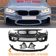 F30 M3 Style Front Bumper Cover Kit W/Fog Lights For BMW 3 Series 2012-2019 picture