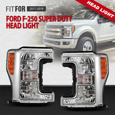 Headlights For 2017-19 Ford F250 F350 F450 F550 Super Duty Chrome Driving Lights picture