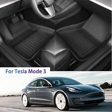 No Logo 3D Maxpider For 2021-2024 Tesla Model 3 All Weather Floor Mat Set Black picture