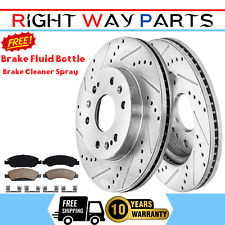 12.99 inch Front Drilled Rotors + Brake Pads for Chevy Silverado GMC Sierra 1500 picture