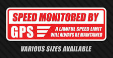 Speed monitored by GPS sticker vehicle truck car business notice warning safety picture