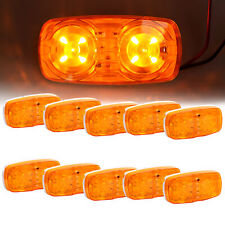 10X Trailer Amber Marker LED Light Double Bullseye 10 Diodes Clearance Light picture