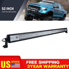 Super Bright 52Inch 300W Triple Row LED Flood Spot Combo Work Lights Bar Offroad picture