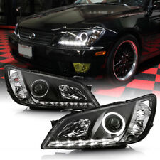 For Black 2001-2005 Lexus IS300 LED DRL Running Light Halo Projector Headlights picture