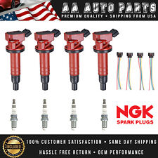 4 pcs Energy Ignition Coil & 4 NGK Spark Plug & 4 connectors for Chevrolet Prizm picture