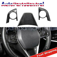 3PCS ABS Carbon fiber Steering Wheel Trim Fits Toyota Camry 2018-2020 US picture