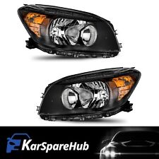 Headlights Assembly For 2006-2008 Toyota RAV4 Chrome Headlamp w/Amber Left+Right picture