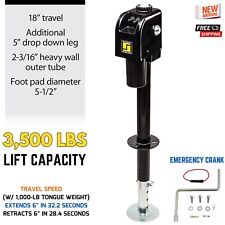 3500 Lb. Electric Tongue Jack Emergency Crank for RV Cargo Travel Trailer Camper picture