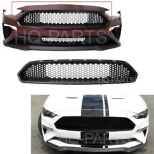 For 18-23 Ford Mustang Front Bumper Honeycomb Upper Grille Matte Black ABS picture