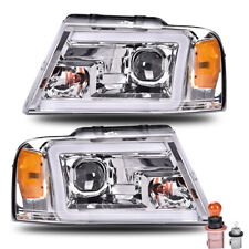 Fit For 04-08 Ford F-150/Lincoln Mark LT Clear Lens LED DRL Projector Headlights picture