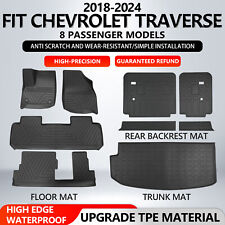 For 2018-2024 Chevy Traverse Backrest Mats Floor Mats Cargo Trunk Liners picture