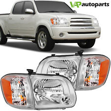 Fits 05-06 Toyota Tundra 05-07 Toyota Sequoia Headlights Assembly Pair Headlamp picture