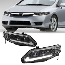 Left & Right LED DRL Headlights For 2006-2011 Honda Civic Sedan 4 Door picture