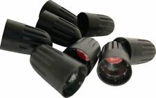 8x BLACK Cone Style Plastic Tire/Rim Valve Stem/Wheel Dust Cover Caps picture