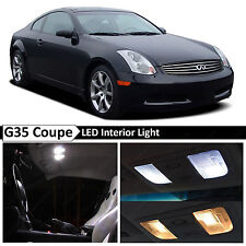 White Interior LED Lights Package Kit Fit 2003-2007 Infiniti G35 Coupe picture