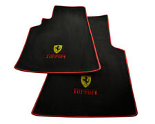 Floor Mats For Ferrari 550 Maranello 96-02 Tailored Carpets Red Leather Rounds  picture