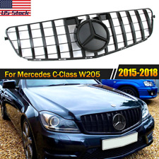 Black GT R Front Grille For Mercedes Benz W204 2008-14 C250 C350 C300 Star Grill picture