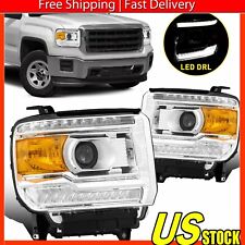 2x Halogen Headlights For SIERRA 2014-2018 GMC 1500 2500 3500 Left & Right Side picture