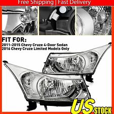 For 2011 2012 2013 2014 2015 Chevy Cruze Chrome Headlights Headlamps Left+Right picture