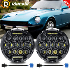 2PCS 7inch Round LED Headlights Hi/Lo Beam DRL For Datsun 280ZX/240Z/260Z/280Z picture