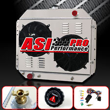 3Row Aluminum Radiator Shroud Fan For F100 F150 F250,F350,F500 Ford Pickup 66-79 picture