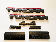7PCS 3D BLACKOUT EMBLEMS OVERLAY KIT 2014-2021 for TUNDRA SR5 5.7L V8 iforce 4X4 picture